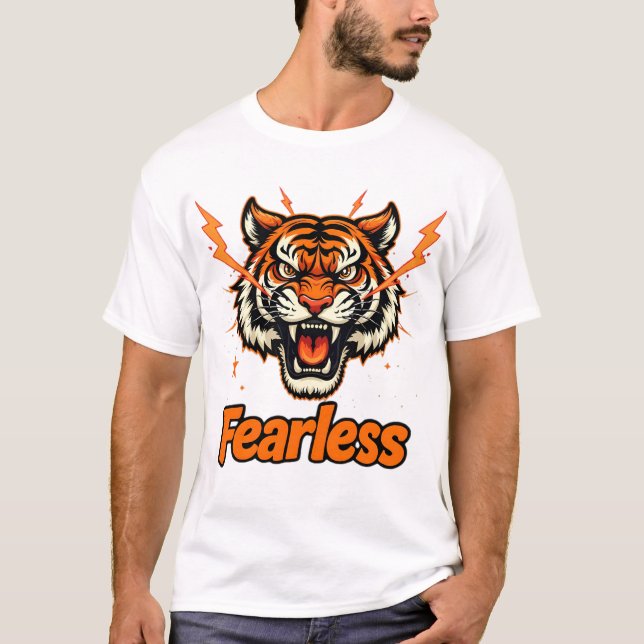Camiseta Fearless Lion – Bold Streetwear Design (Frente)