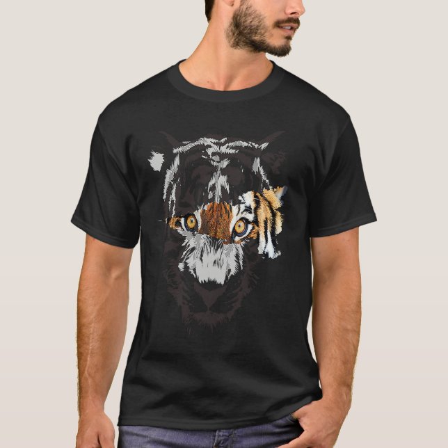 Camiseta Fearless Tiger Eye Claw Tiger Face Tiger Head Vint (Frente)