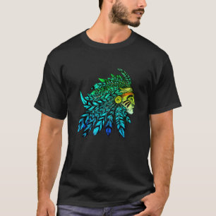 Camiseta Feather Headdress Native American Sangue Indian Ch