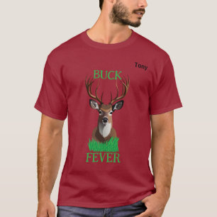 Camiseta Febre de Veado Buck de 12 Pontos Veado Branco