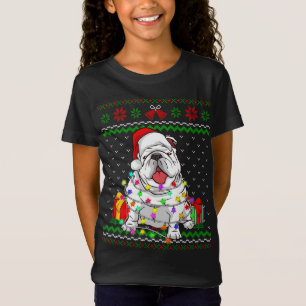 Camiseta Febre Doce Noite de Natal Inglês Cachorro