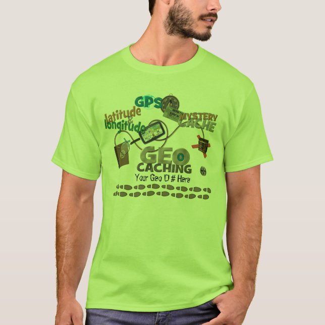 Camiseta Febre em Geocache - Personalize com seu número Geo (Frente)