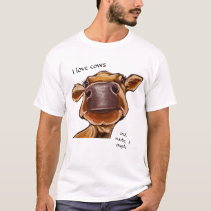 Camiseta Fechamento de vacas - Eu adoro vacas - texto editá