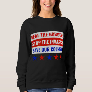 CAMISETA FECHAR AS FRONTEIRAS, PARAR A INVASÃO...