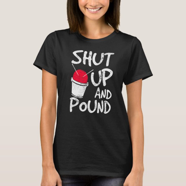 Camiseta Fechar Cardio de Libra Potando Classe de Malhação (Frente)