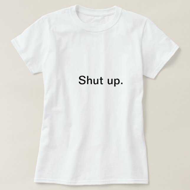 Camiseta Feche acima (Frente do Design)