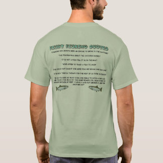 Camiseta Feche acima e citações da pesca do acampamento