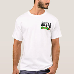 Camiseta FECHE ACIMA E JOGUE o futebol
