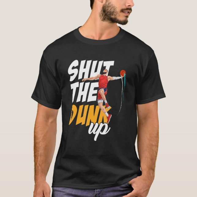 Camiseta Feche o basquete de atleta Dunk (Frente)