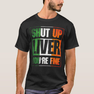 Camiseta Feche o Dia de São Patrício Fígado Seu Figurino Fi