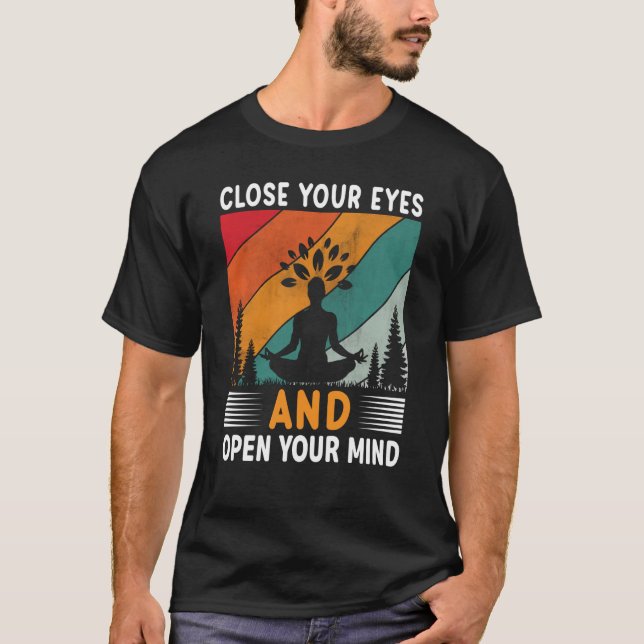 Camiseta Feche os olhos e abra a mente (Frente)