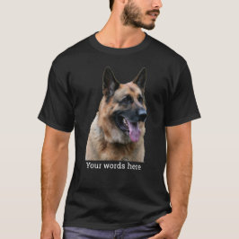 Camiseta Feche um German shepherd, com suas palavras