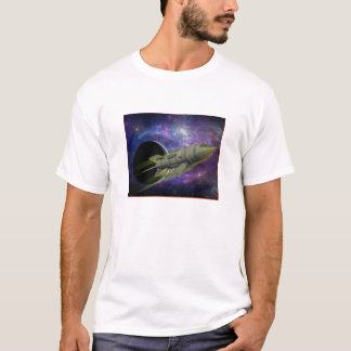 Camiseta Fecho de correr do navio de espaço