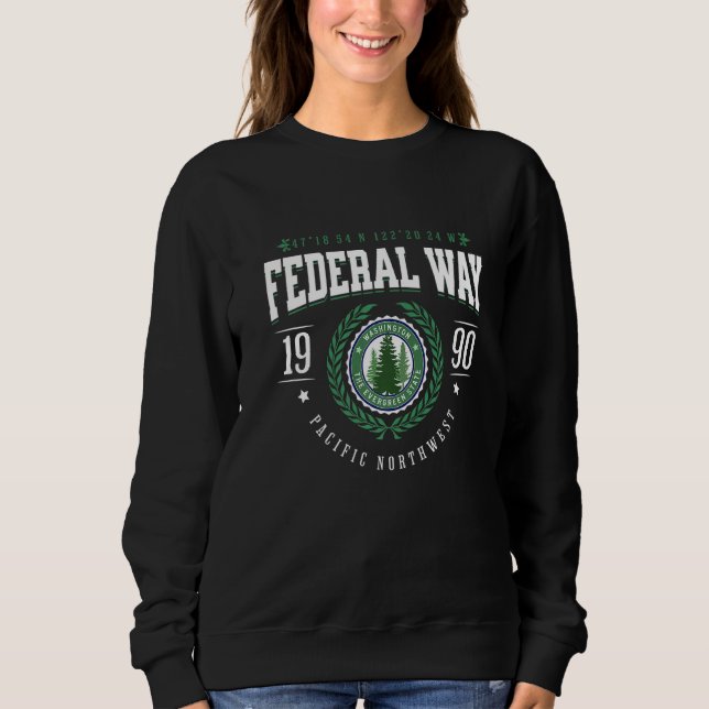 Camiseta Federal Way Washington State Pine Tree WA Souvenir (Frente)