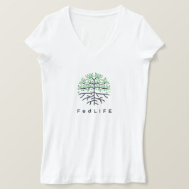 Camiseta FedLife, pescoço-V feminino
