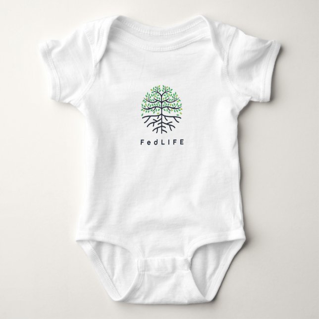 Camiseta FedLife, pescoço-V feminino (Frente)