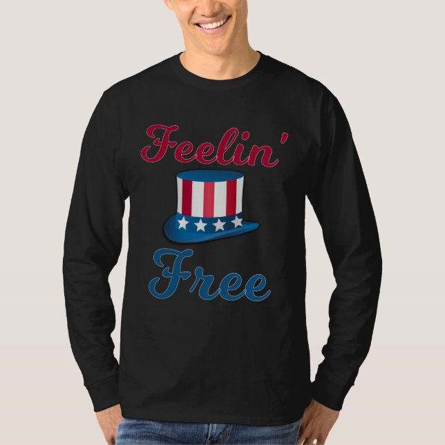 Camiseta Feelin Free 4th Of July American Freedom  3 (Frente)