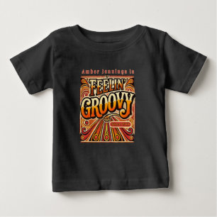 Camiseta Feelin Groovy Toddler Personalizado Retro 70s