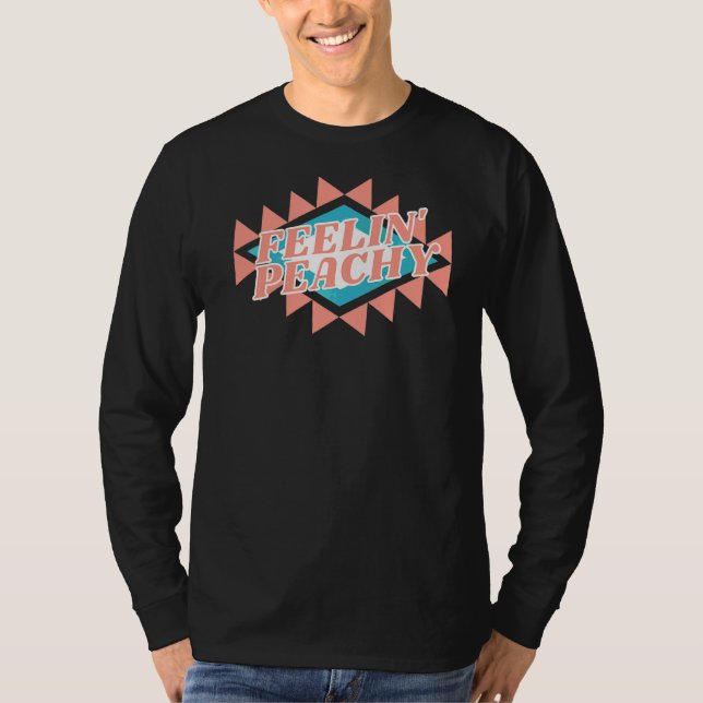 Camiseta Feelin' Peachy Fruta Summer Boho Western (Frente)
