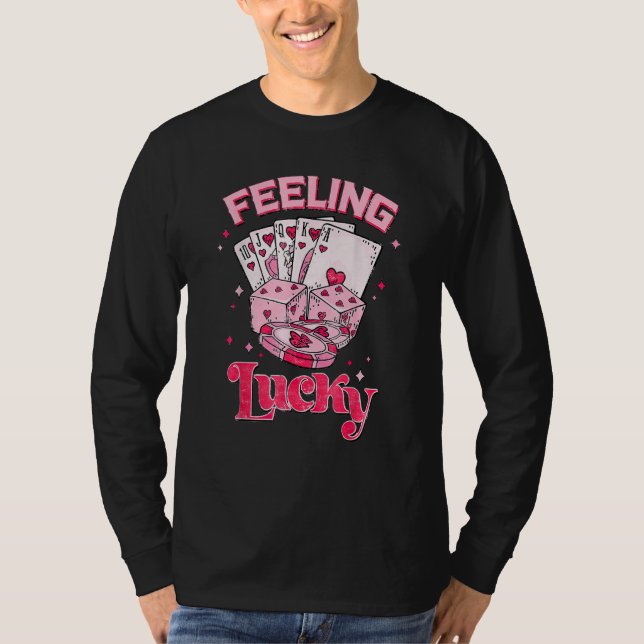 Camiseta Feeling Lucky Valentine Pocket Xoxo Lucky Valentin (Frente)