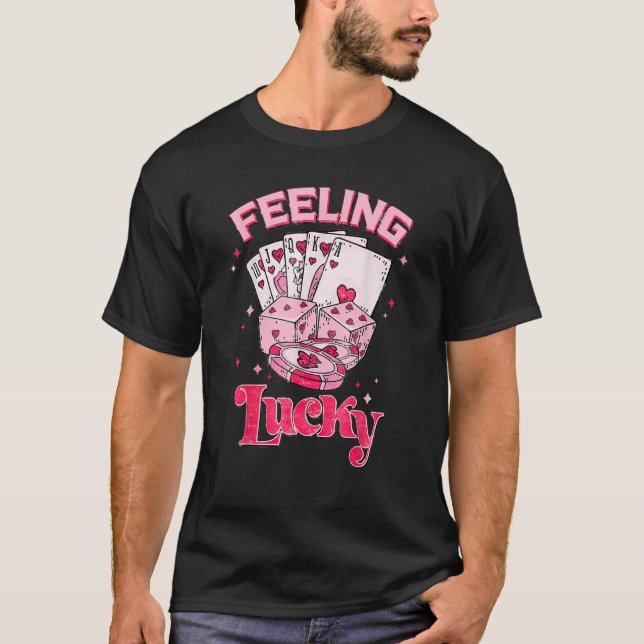 Camiseta Feeling Lucky Valentine Pocket Xoxo Lucky Valentin (Frente)
