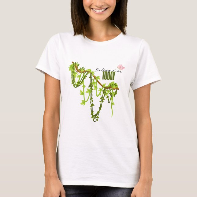 Camiseta Feeling Vine Today (Pun Graphic) Jungle Mood (Frente)