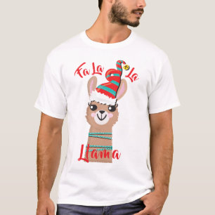 Camiseta feia de blusa de natal Fa la llama