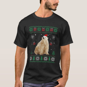 Camiseta Feia Natal Pajama Sweater Polar Bear Animal L