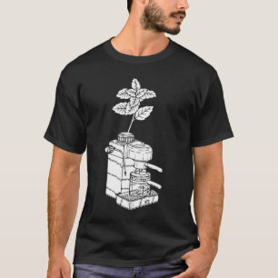Camiseta Feijão de café e bolso de caneca Espresso Barista