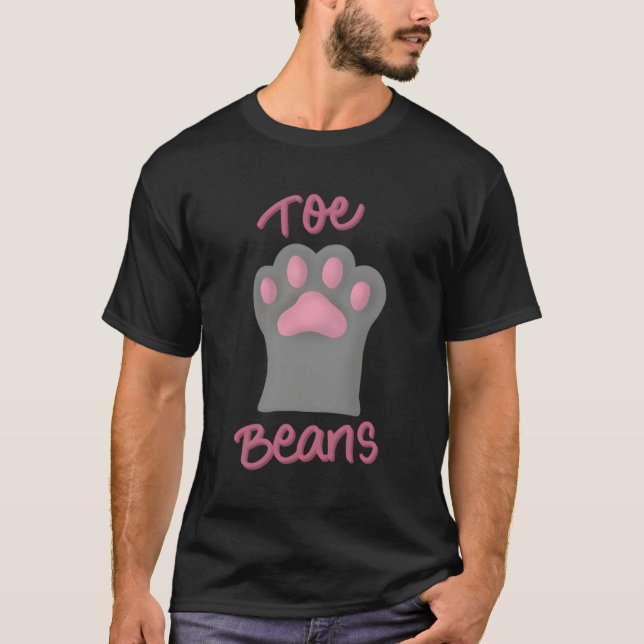 Camiseta Feijão de Gato de Gata de gatinho (Frente)