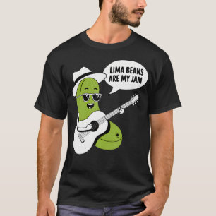 Camiseta Feijão-de-lima É Minha Pasta Amante de Comida Vege