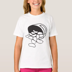 Camiseta Feijão Derramado Contorno Preto e Branco