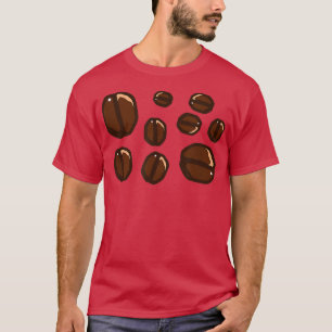 Camiseta Feijões De Café Cute De Cartoon Ilustrados