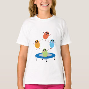 Camiseta Feijões Doces Bonitos Vestindo Óculos de sol