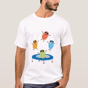 Camiseta Feijões Doces Bonitos Vestindo Óculos de sol