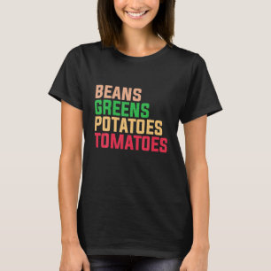Camiseta Feijões Verdes Batatas Tomates Ação de Graças