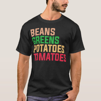 Camiseta Feijões Verdes Batatas Tomates Ação de Graças Appa