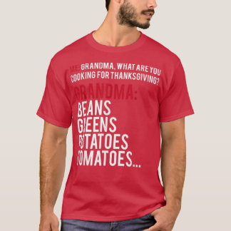 Camiseta Feijões Verdes Batatas Tomates Engraçados Rap Vira