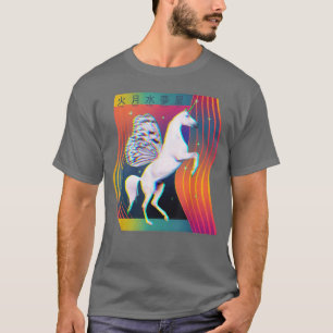 Camiseta Feira de Sonhos do Unicorn Kidcore Glitchy Vaporwa