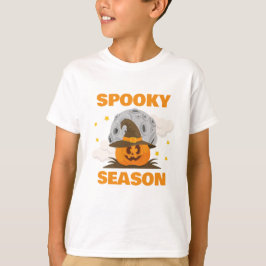 Camiseta Feira de Spooky, Cute Orange Pumpkin Halloween