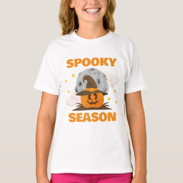 Camiseta Feira de Spooky, Cute Orange Pumpkin Halloween