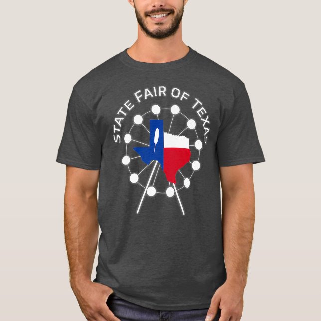 Camiseta Feira Estadual Fried Corndog do Texas Ferris Wheel (Frente)