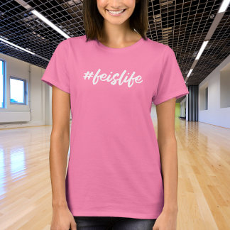 Camiseta #Feislife - White Cursive - Irish Dance