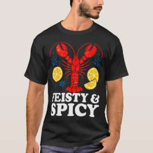 Camiseta Feisty e Picante Humorístico Lagostim Cozido Fofo