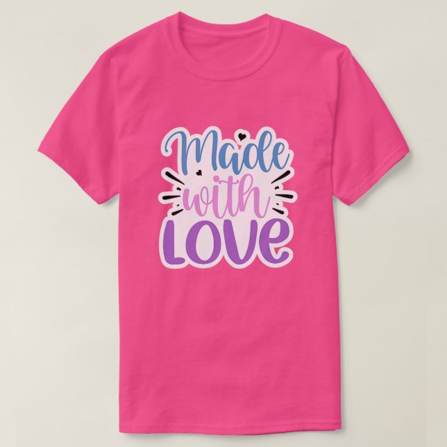 Camiseta Feita com amor (Frente do Design)