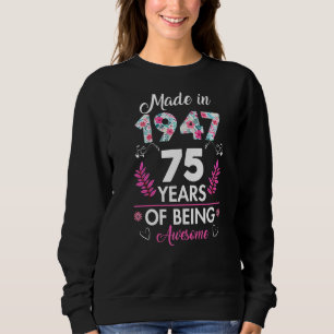 Camiseta Feita Em 1947, 75 Anos, 75 Anos, Aniversário