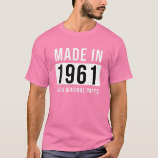 Camiseta Feita Em 1961 Em Nascer Em 1961, O Aniversário Dot