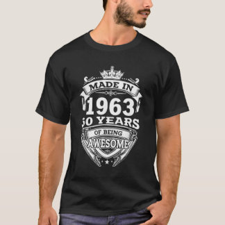Camiseta Feita Em 1963, 60 Anos De Ser Incrível 60º Nascime