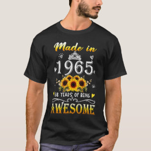Camiseta Feita Em 1965, Girassol, 58º B, 58 Anos De Bein
