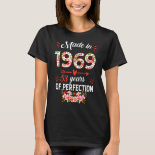 Camiseta Feita Em 1969 Com 53 Anos De Idade Floral